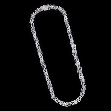 Iced rope style lab grown diamond chain by Ivevar