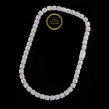 3 MM moissanite iced-out tennis chain from IVEVAR for layering with a pendant