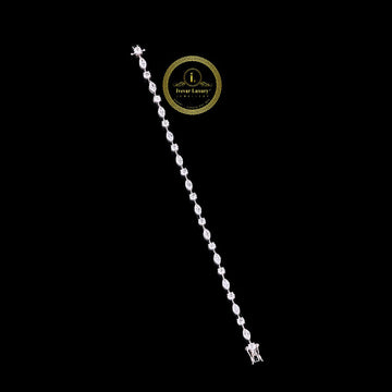 Marquise and round cut lab grown diamond bracelet by Ivevar