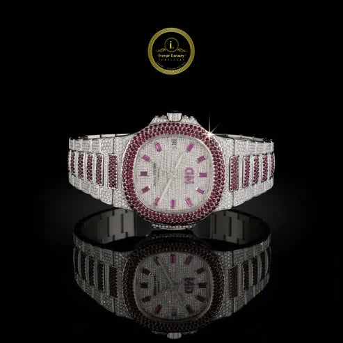 Full iced out watch.