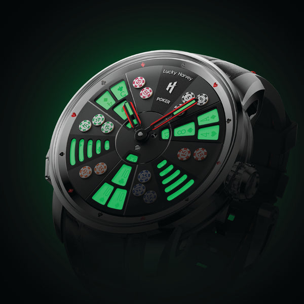 Casino Series Silver Three Card Poker Automatic Watch