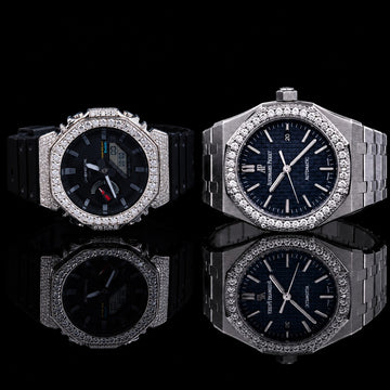 Elite Moissanite Diamond Watch Collection Royal Ice And Midnight Blue Edition