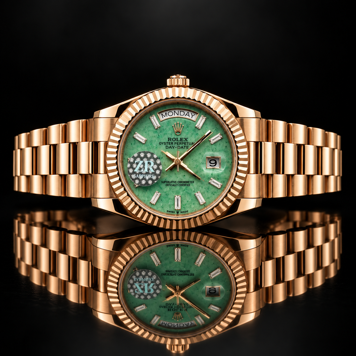 Luxury Gold & Rose Gold Day and Date Watches with Elegant Color Dials - view 3