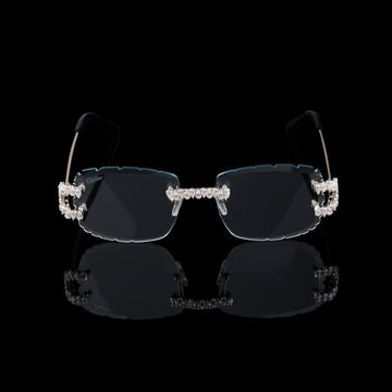 Custom Pear Diamond Sunglasses Luxury Rimless Designer Eye wear By Ivevar
