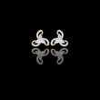 Exquisite Trio Moissanite Diamond Stud Earrings with Pear and Round Cut Accents