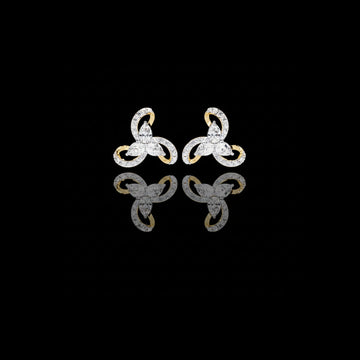 Exquisite Trio Moissanite Diamond Stud Earrings with Pear and Round Cut Accents