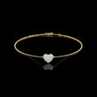 Round Cut Lab Diamond Adjustable Heart Bracelet