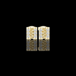 Sculpted Openwork Core Channel Style Grid Setting Round Moissanite Diamond Earrings