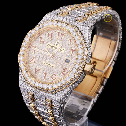 Bling Diamond Watch for Men IVEVAR Full Iced Out Moissanite Diamond  Watch