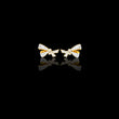 Exquisite Round Lab Grown Radiant Ribbon Diamond Bow Stud with Sparkling Glamour Earring