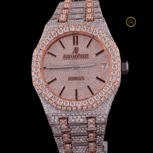 Ivevar's Fire D Color VVS1 Full Iced Out Moissanite Diamond (SWiss)Watch