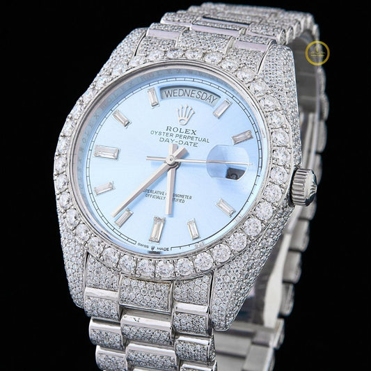 Luxury Luminous Lab Diamond Watch Full Iced Out Timepiece by Ivevar
