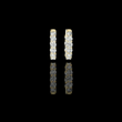 Inside Out Round Moissanite Diamond Shared Prong Huggie Hoop Earrings