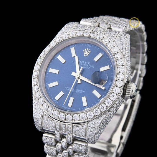 IVEVAR Stainless Steel Moissanite Watch – Fully Iced Out Men's Luxury Timepiece