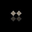 Exquisite Cluster Stud Moissanite Earrings with Brilliant Diamond Floral Sparkle and Elegant Curved Detailing