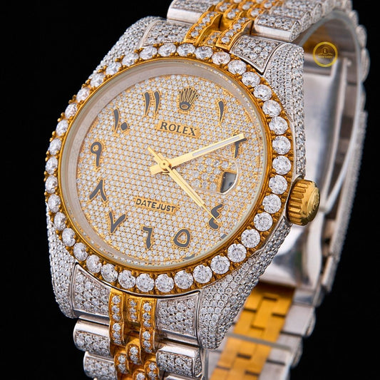 Latest Design Customized Fashion Jewelry Crafted Stainless Steel Fully Iced Out Wrist Watch For Men Moissanite Diamonds by ivevar