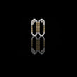 Luxury Lab Grown Diamond Chain Loop Earrings with Dazzling Pave and Cluster Sparkle Accents