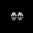 Celestial Crown Cluster Stud Earrings with Round Brilliant Lab Diamonds