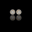 Halo Marquise Lab Diamond Round Cluster Stud Earrings with Pavé Circle Design