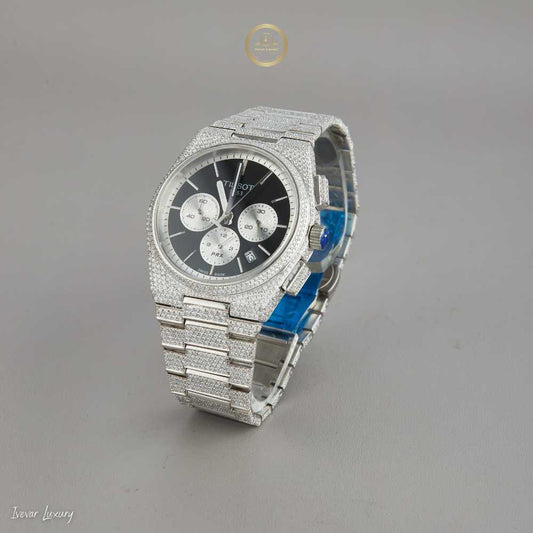 Bling Chronograph Watch Luxury Iced Out Moissanite Diamonds Ivevar