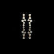 Sophisticated Multi Round Bezel Moissanite Diamond Drop Earrings in Gleaming Gold Finish