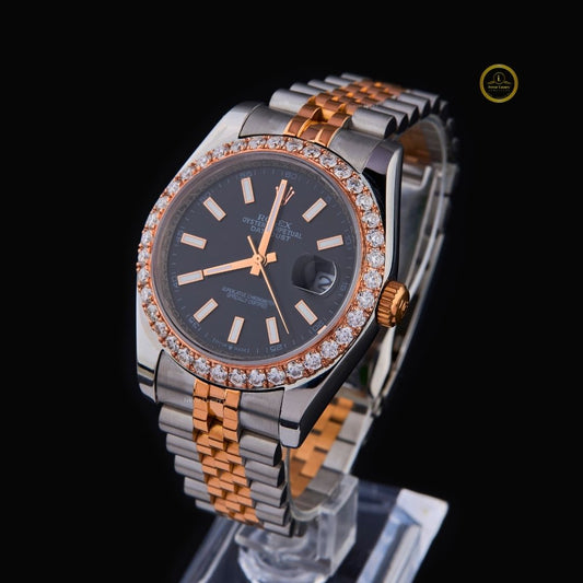 Elegant Men's Wristwatch - IVEVAR Luxury Crystal Quartz Watch with Stainless Steel Band