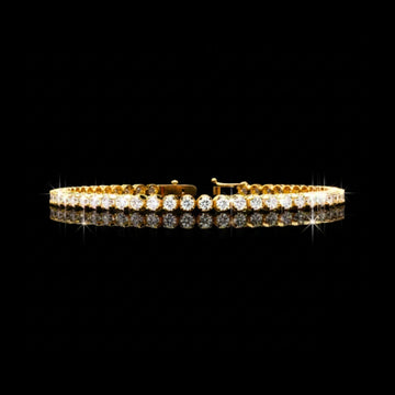 Round Cut Moissanite Diamond Classic Tennis Bracelet with Sparkling Timeless