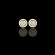 Round Lab Grown Diamond Double Halo Cluster Post Earring