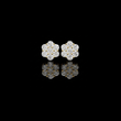 Floral moissanite Diamond Cluster Stud Earrings with Brilliant Round Cut Sparkle