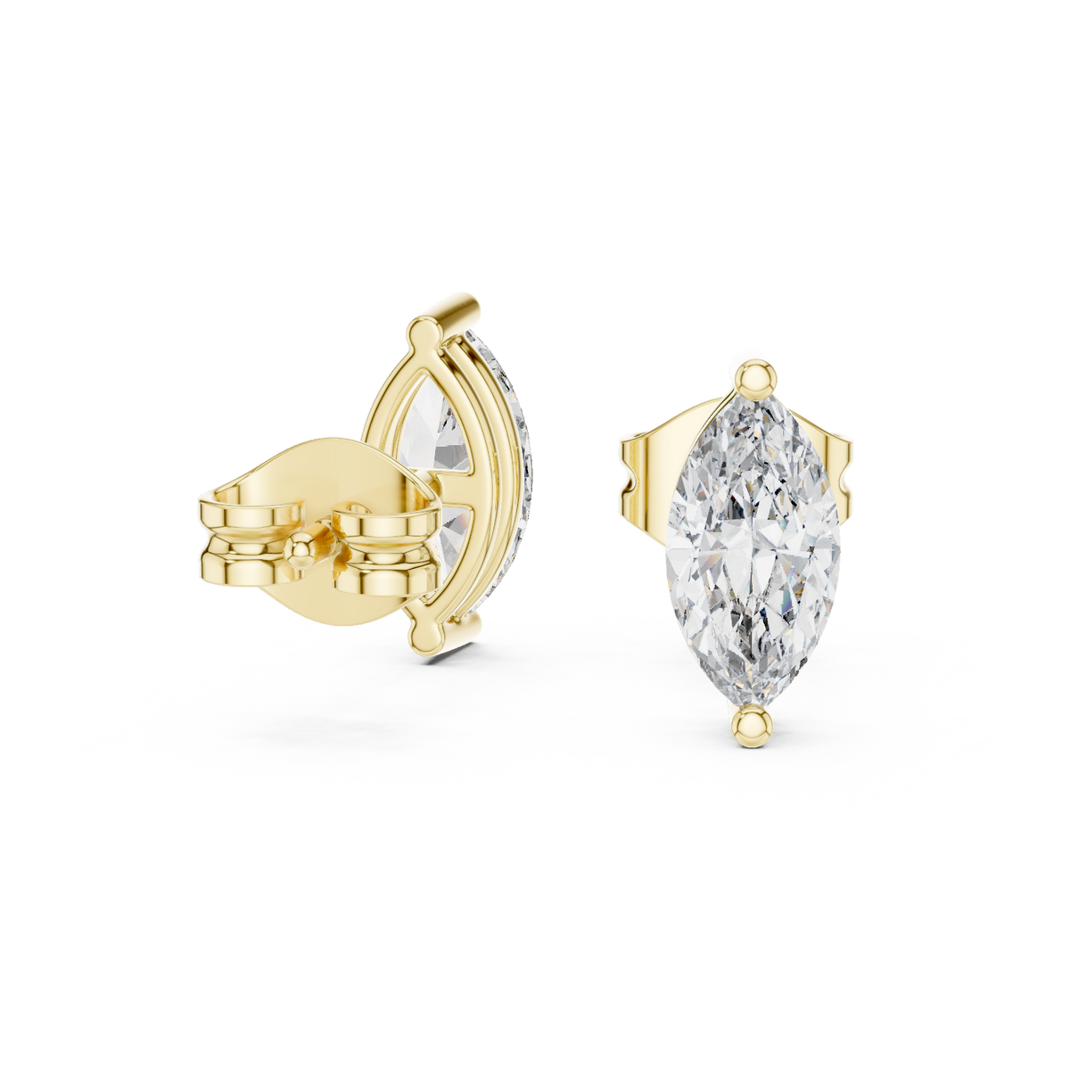 Prestige Edition Marquise Cut Lab Diamond Stud Earrings - View 5