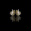 Butterfly Grace Moissanite Diamond Marquise Cut Stud Earrings with Round Side Stones