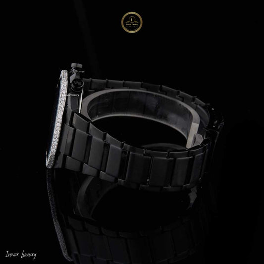 Luxury Men's Moissanite Watch - Hand-Studded VVS Diamonds on Stainless Steel | Ivevar