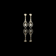 Hexagonal Double Halo Round Lab Grown Diamond Geometric Stud Earring