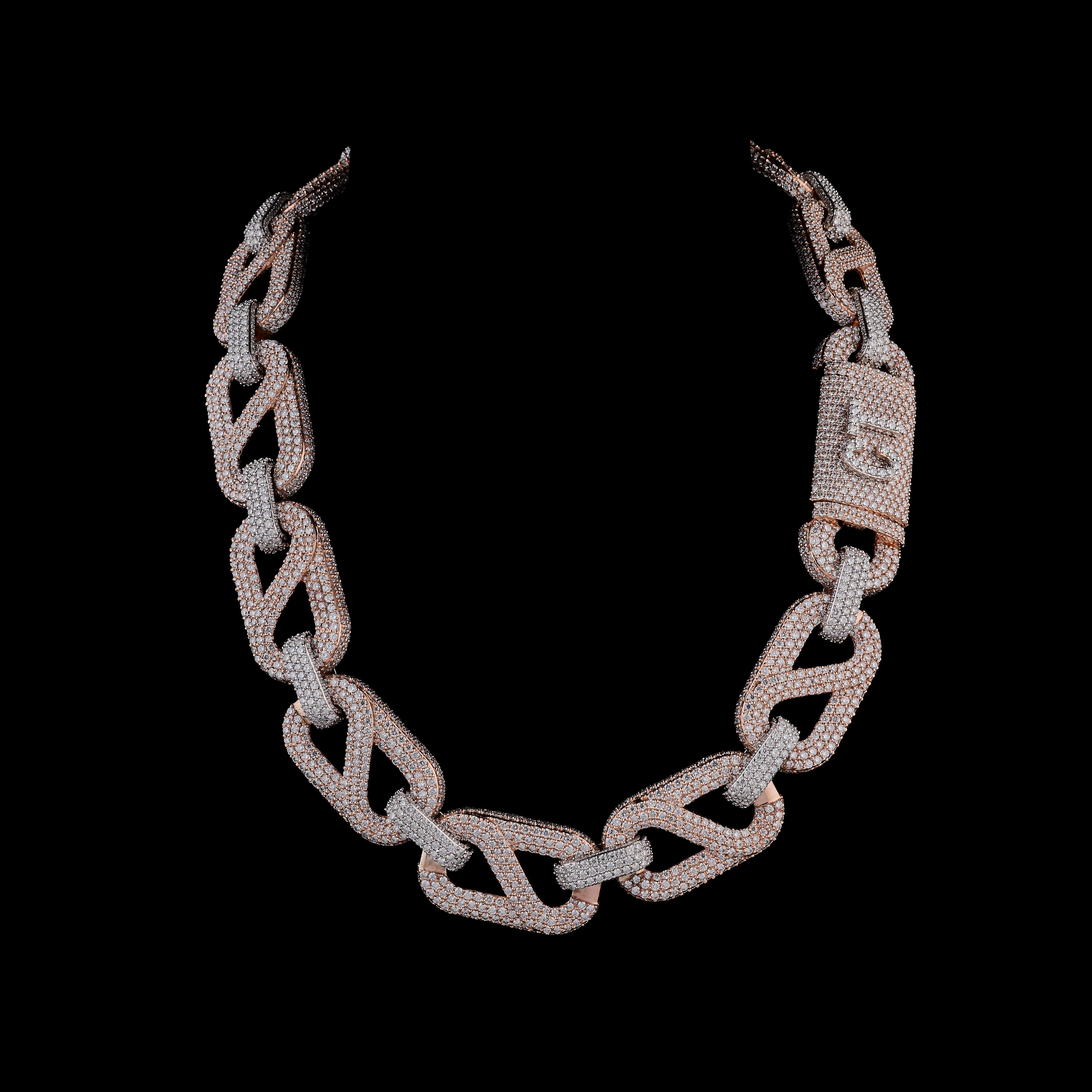 Custom Lab Grown Diamond Iced Cuban Link Chain Luxury Statement Neckla