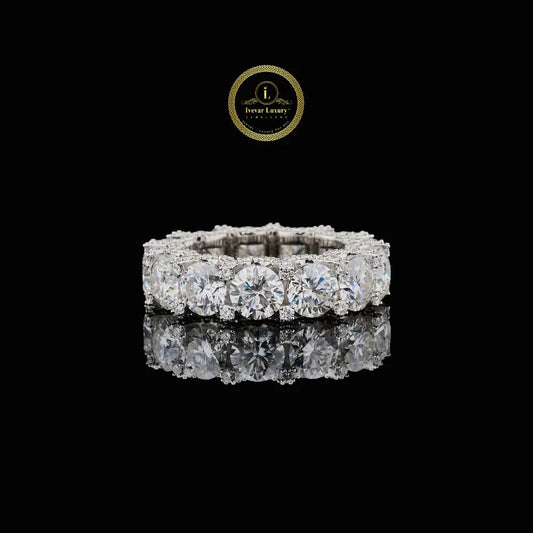 Round Cut Lab Diamond Statement Eternity Band