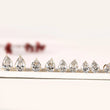 Teardrop Pear Cut Solitaire Moissanite Diamond Stud Earring - View 2