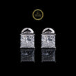 Princess Lab Diamond Classic Solitaire Stud Earrings with Four Prong Crown