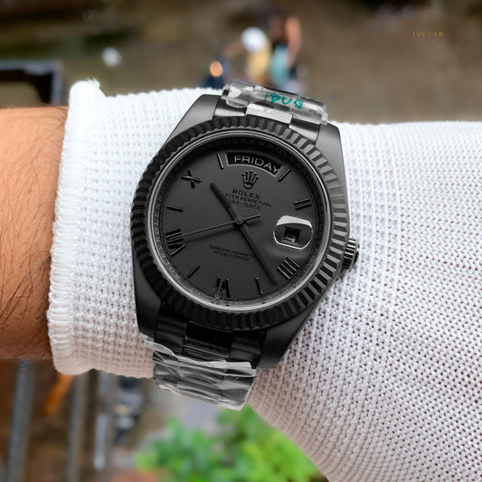 Elite Diamond Inspired and Midnight Black Watch Collection Royal Luxe Timepiece Set By Ivevar