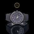 Sleek Minimalist Diamond Bezel Arabic Dial Studded Steel Watch