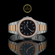 Two-Tone Diamond Bezel Black Dial Sports Watch