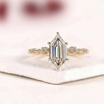 Dutch Marquise Solitaire with Accent Lab Diamond Ring