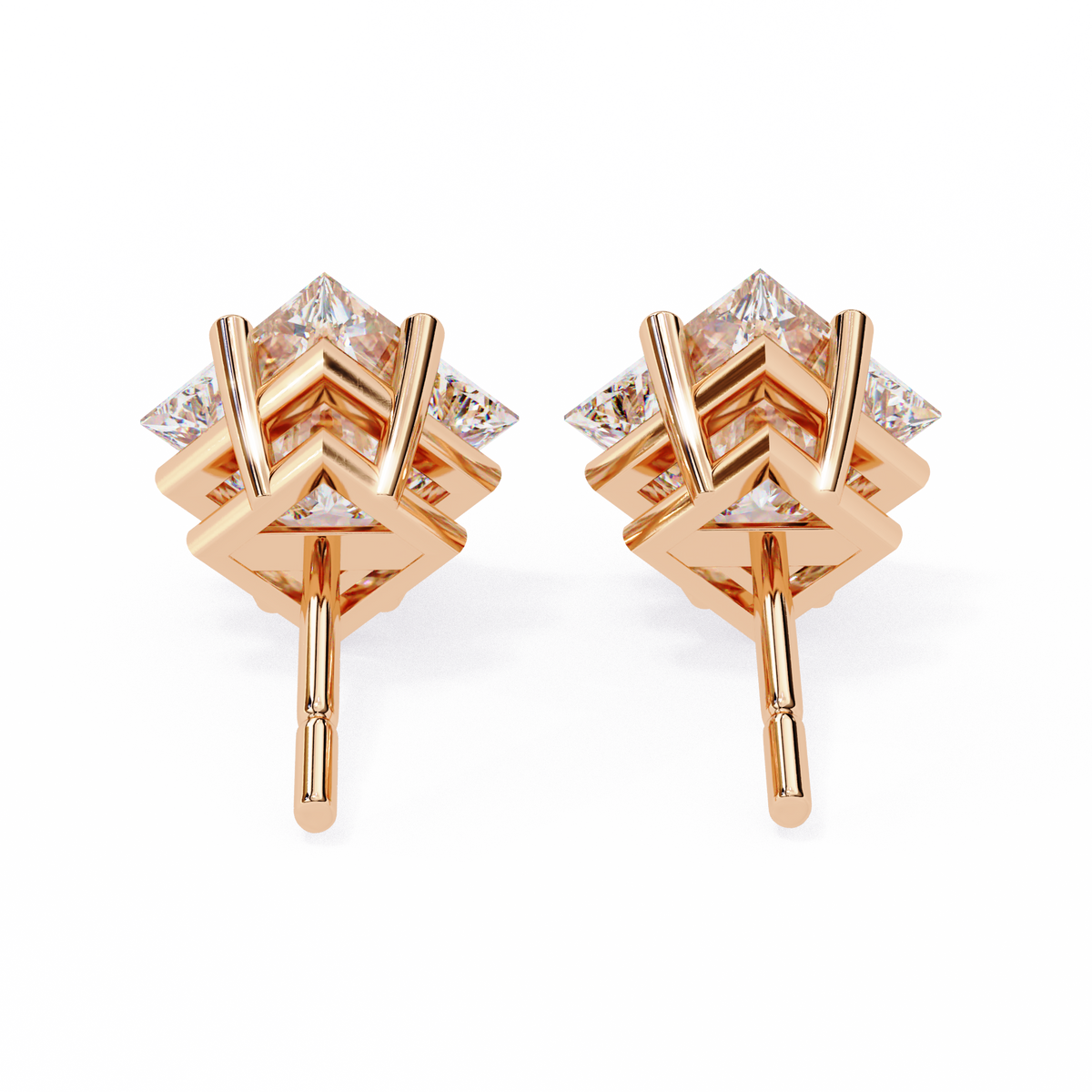 Timeless Princess Cut Lab Diamond Earrings Ethical Brilliance Perfect For Gift - View 9