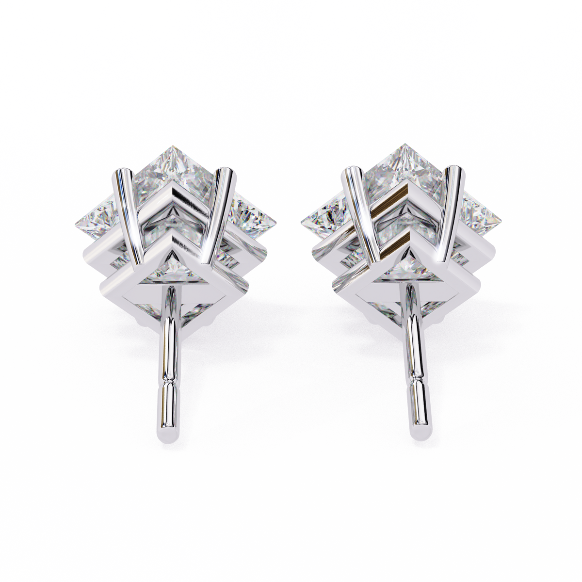 Timeless Princess Cut Lab Diamond Earrings Ethical Brilliance Perfect For Gift - View 10