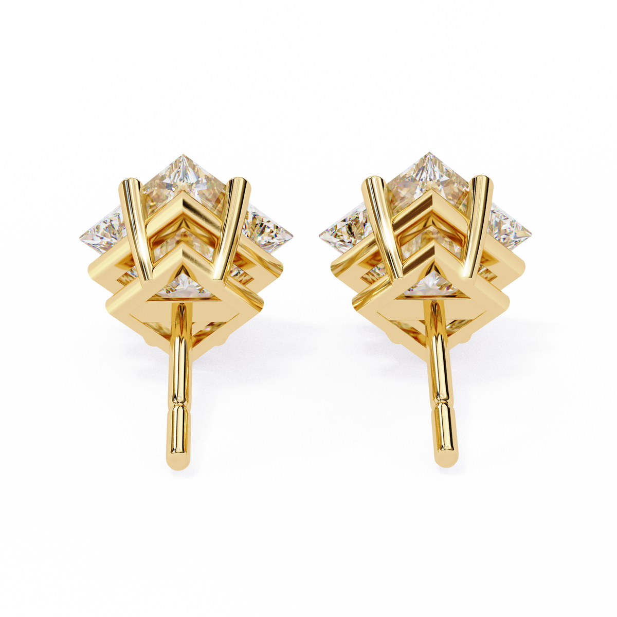 Timeless Princess Cut Moissanite Diamond Earrings Ethical Brilliance Perfect For Gift - View 8