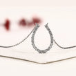 Open Teardrop Round Lab Grown Diamond Pendant Necklace