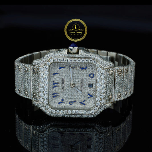 Luxury diamond-encrusted watch