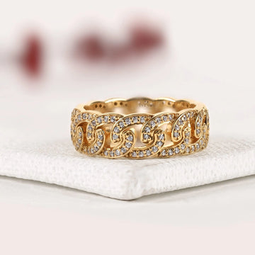 Vintage Scroll Lab Diamond Filigree Eternity Band