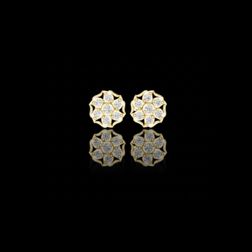 Infinity Twist Round Brilliant Cut Moissanite Diamond Stud Earrings Interlocking Loop