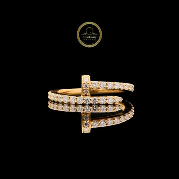 Open Wrap Lab Diamond Pave Statement Ring