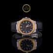 Luxury Diamond-Set Black Dial Bezel Diamond Leather Strap Watch